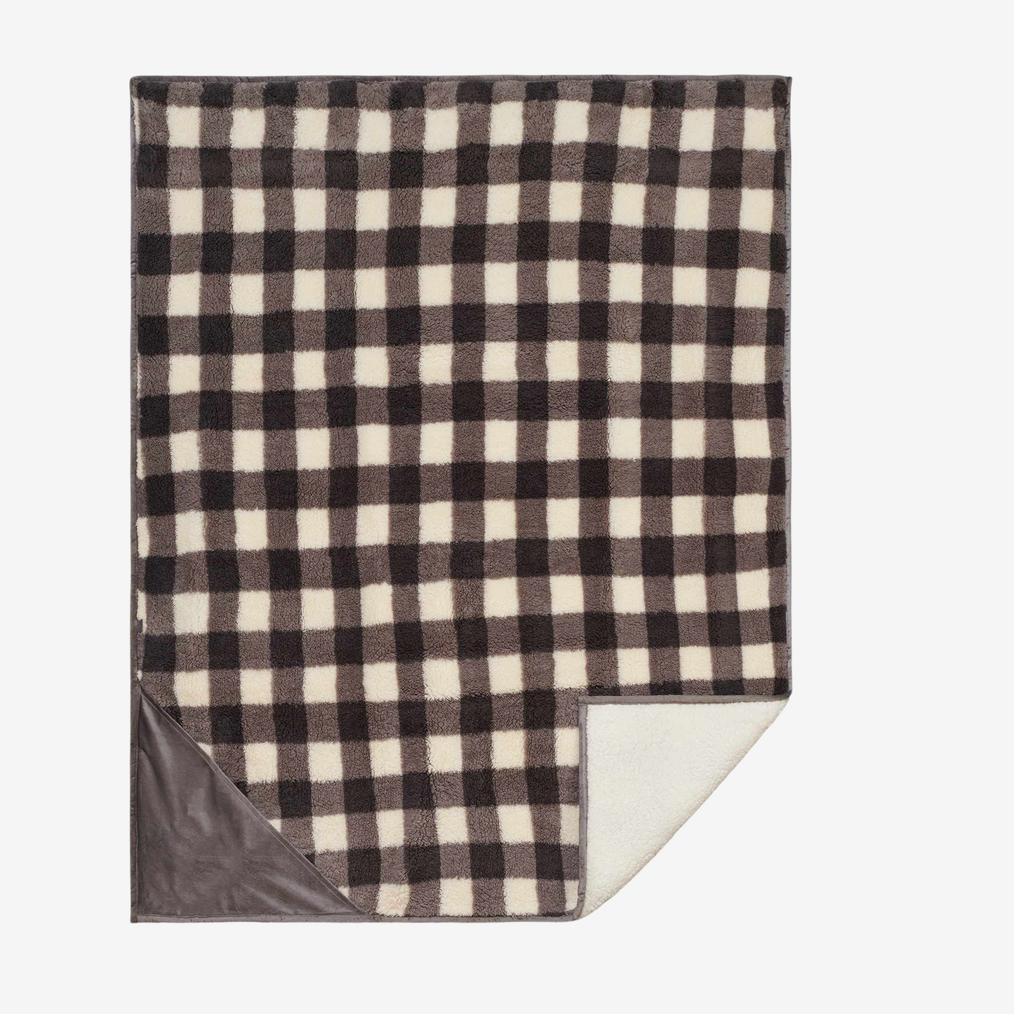 Double Sided Plaid Sherpa Blanket